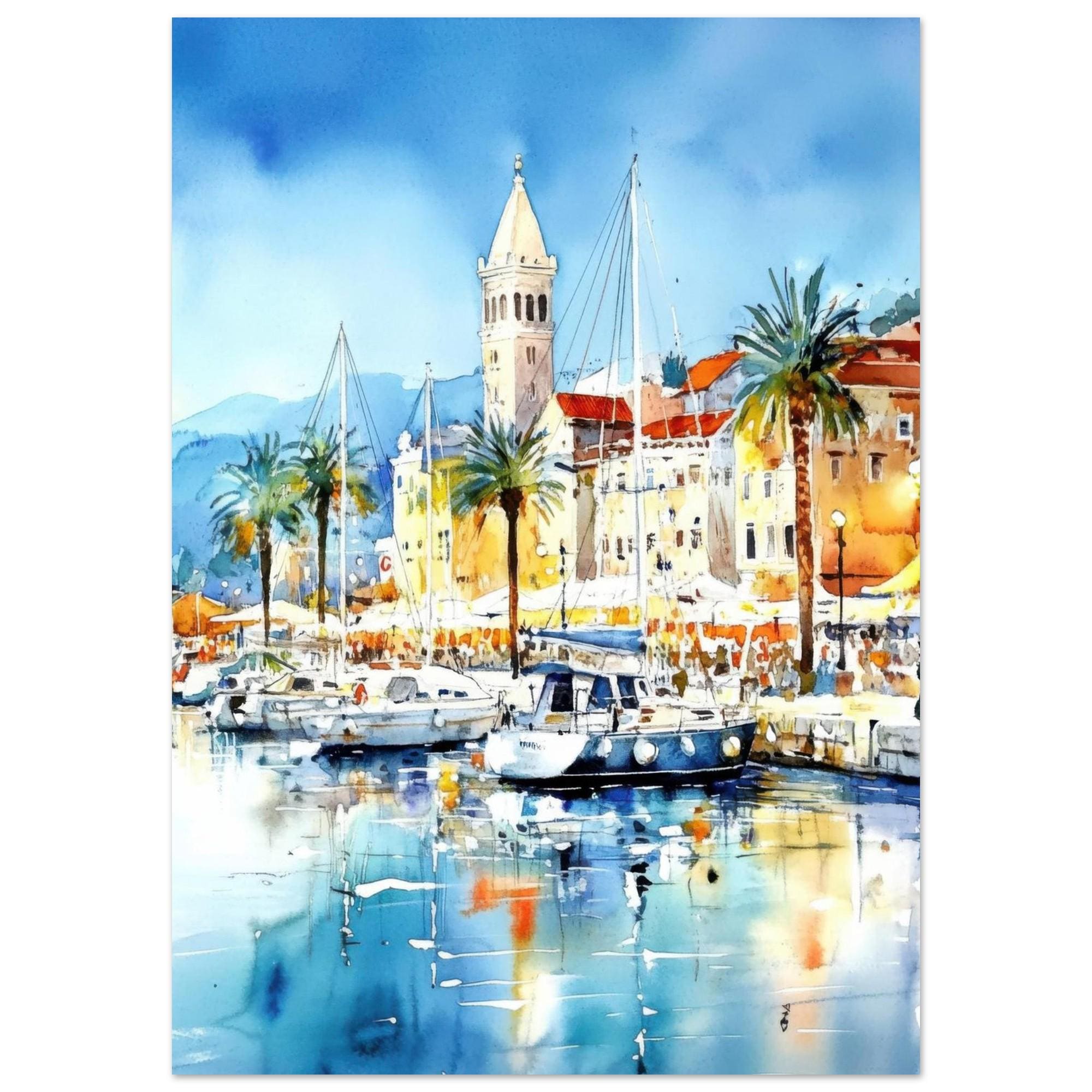 Split Canvas 3 Stück Blau Multi Panel Dreiteilig Venedig Italien