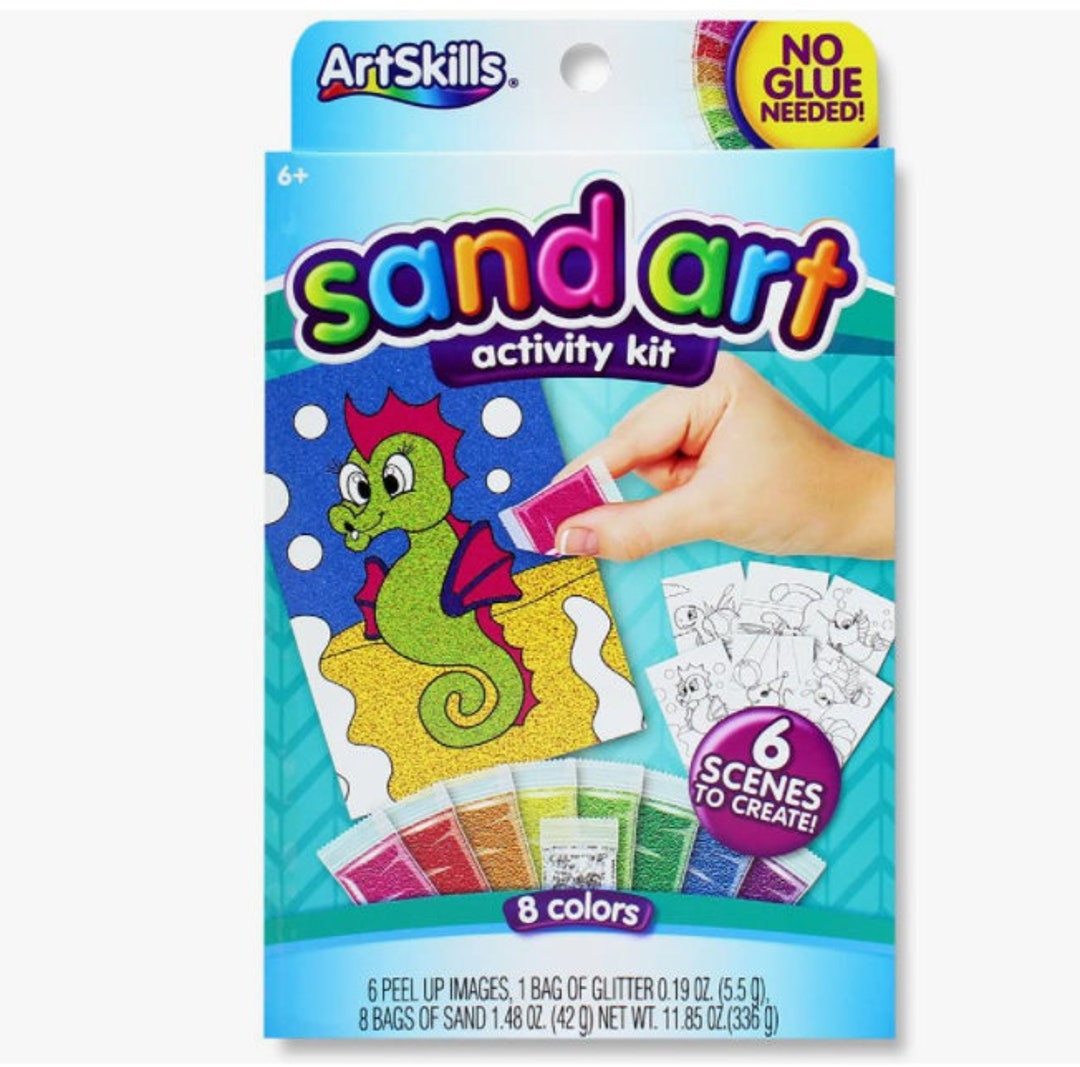 Artskills Glitter Sand Art Activity Kit for Kids / 6 Peel and Sprinkle