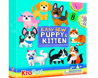 Kids Sewing Kit: 8 DIY Stuffed Puppy & Kitten Projects