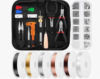 Wire Wrapping Tools Kit For Jewelry Making, Repair And Beading Supplies  Jewelry Making Tool Kit With Craft Ring Wire, Tools, Pliers And Jewelry  Findin