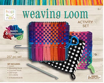 Kids Weaving Loom Kit: Makes 6 Colorful Potholders