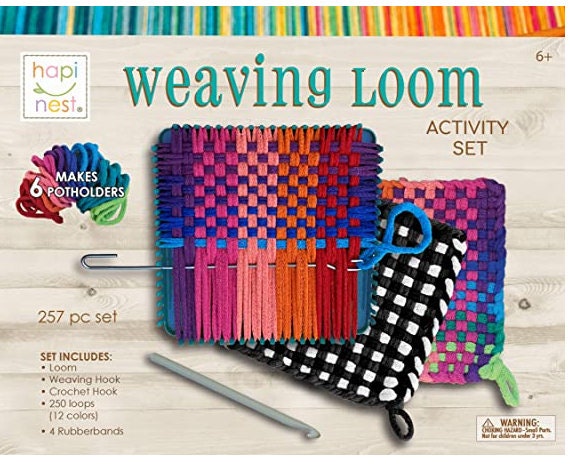 Kids Weaving Loom Kit, Sewing Kit for Children, DIY Craft Kit, Video  Tutorial 