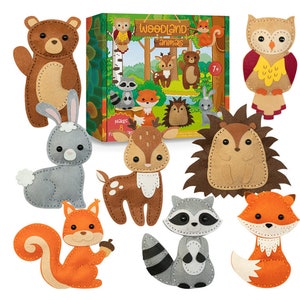 Felt Woodland Animals Sewing Kit for Beginners