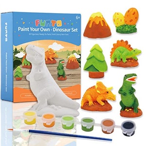 Paint Your Own Dinosaurs Painting Kit, 13 PCS Arts and Crafts DIY Set for Kids/ STEM Projects Creative Activity for Boys & Girls Ages 5+