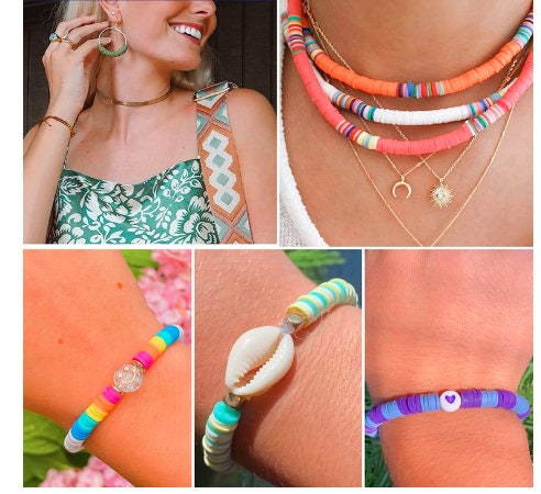 6000 Pcs Clay Beads Jewelry Making Kit For Bracelets - Includes 6mm Beads, Charms & Elastic Strings - View #11