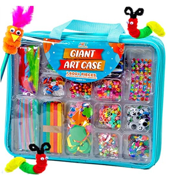 Giant Art Case Set of 1600 Pcs/arts and Crafts Supplies for Kids 6 / DIY  Projects Case for Kids 