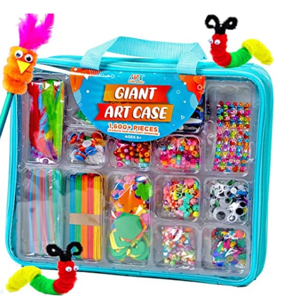 Giant Art Case Set of 1600 Pcs/arts and Crafts Supplies for Kids 6 / DIY  Projects Case for Kids 