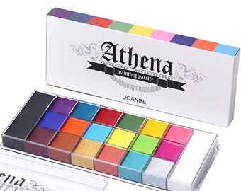 Athena Face & Body Paint Oil Palette, Professional Flash Non Toxic Safe Tattoo Fancy Makeup Painting Kit For Kids and Adults