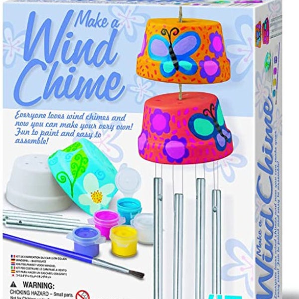4M DIY Make A Wind Chime Kit - Arts & Craft Construct and Paint A Wind Powered Musical Chime Gift for Boys and Girls