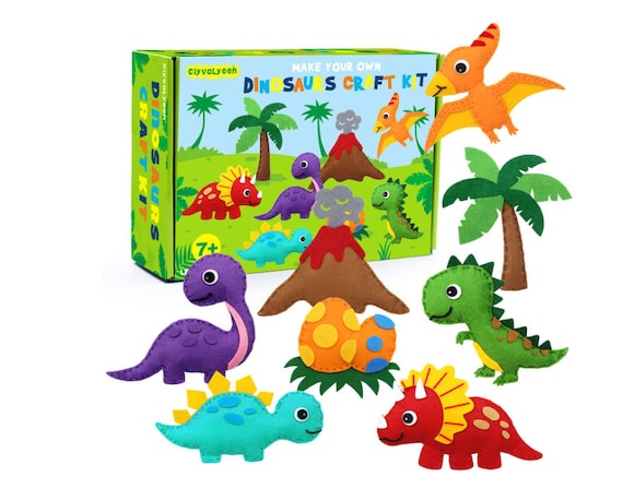 Kit Couture Enfant, Kits De Couture En Feutre De Dinosaure Kit Bricolage Enfant Pour Les Enfants Kit Couture Debutant Pour Garçon Fille (lot De 14 - 10