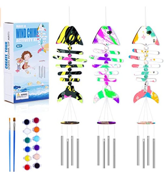 3-pack DIY Make A Wind Chime Kits Arts and Crafts for Kids Ages 4 8 