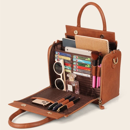 BARANGGI NEW Leather Briefcase for Women Etsy