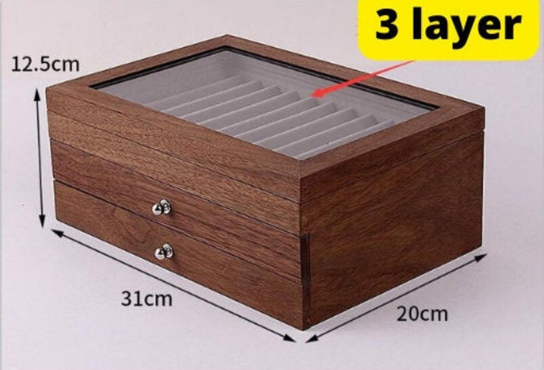BARANGGI Wooden Pen Holder Box Pen Holder Display Etsy