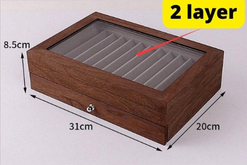 BARANGGI Wooden Pen Holder Box Pen Holder Display Etsy