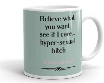 Betty White Mug: Golden Girls Rose Ceramic Coffee Cup • Nostalgic TV Tribute Gift