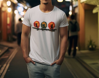 Samurai-shirt. Japanse Samurai Warrior-T-shirt. T-shirt van 100% katoen met ronde hals eronder