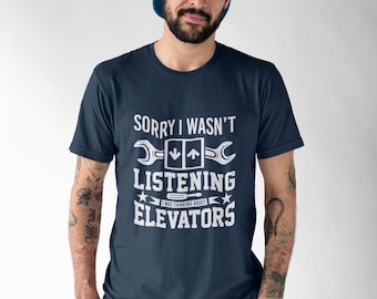 Camiseta de ascensor: divertida camiseta de algodón para mecánicos y técnicos de ascensores.