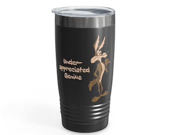 Wile E Coyote Insulated Tumbler: Funny Cartoon Stainless Steel Travel Mug, Retro Style