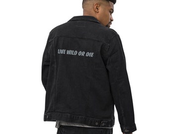 Giacca di jeans da uomo: giacca di jeans classica in stile vintage blu o nera (personalizzabile)