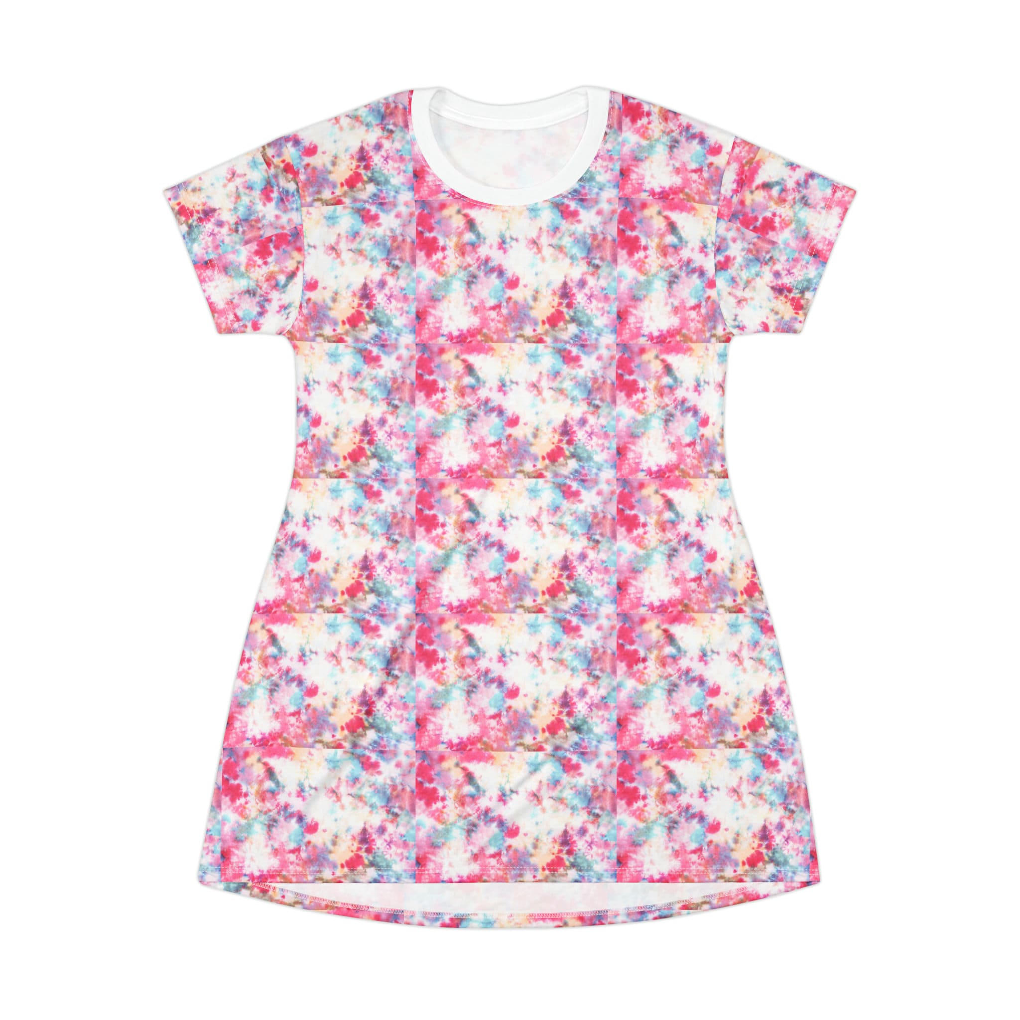 pink tie dye t shirt dress Tie Dye Dress Shirt: Casual Pink Tie-Dye T-Shirt Dress