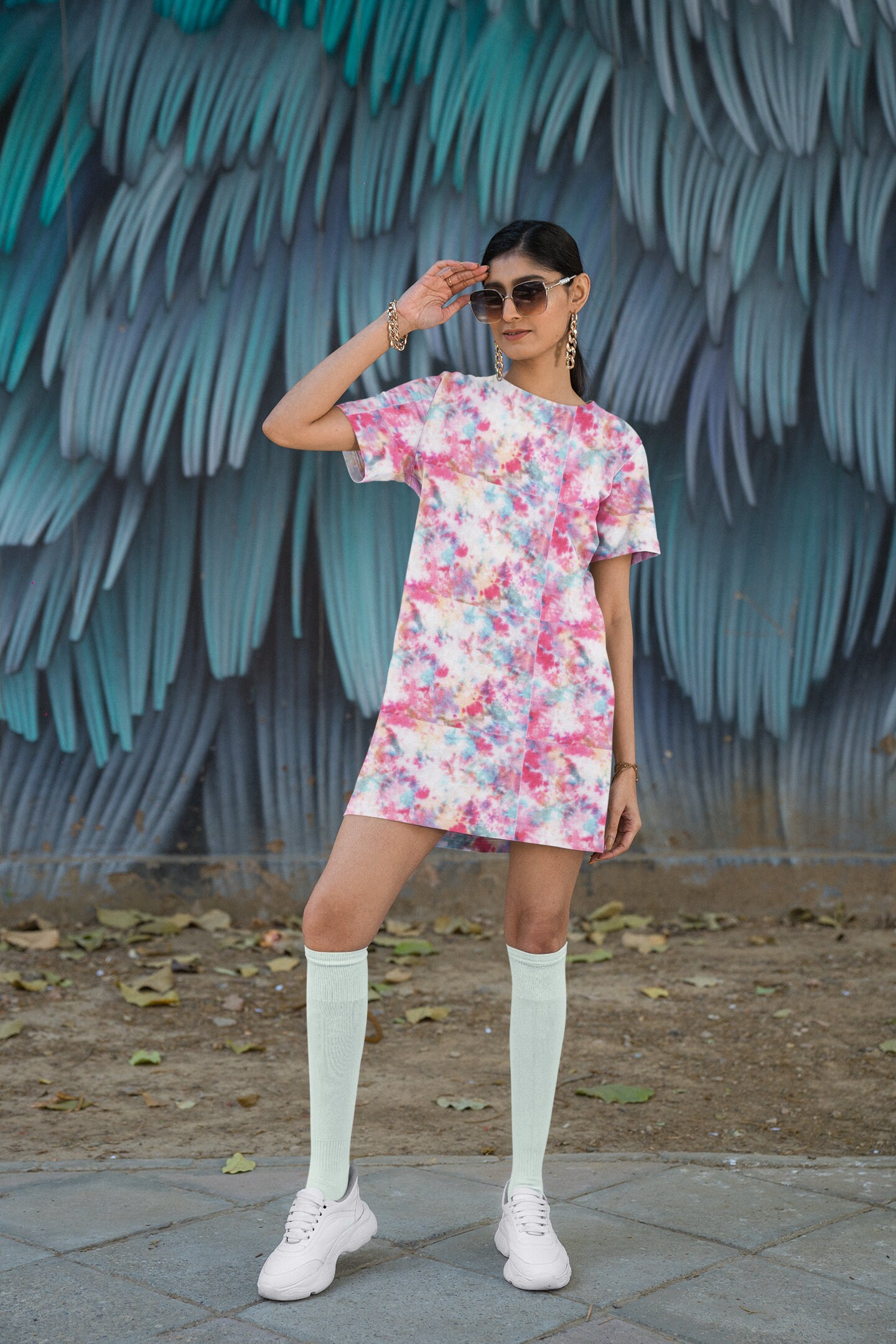 pink tie dye t shirt dress Tie Dye Dress Shirt: Casual Pink Tie-Dye T-Shirt Dress