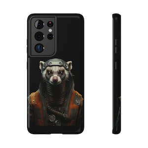 Custodia resistente agli urti Steam Punk Ferret. Ottimo regalo per la mamma furetto. Perfetto per la giornata nazionale dei furetti.