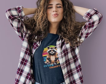 Trash Panda Raccoon T Shirt, 100% Cotton Graphic Tee, Quirky Animal Shirt