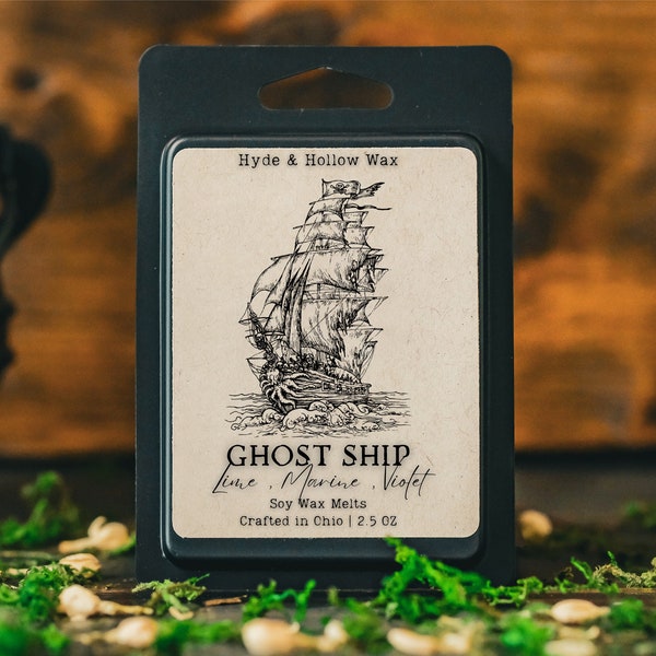Ghost Ship, Lime & Violet, Spooky Wax Melts, Pirate Wax Melts, Summer Wax Melts, Summer Candle, Fresh Scent, Ocean Scent, Beachy Scent