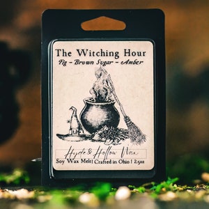 The Witching Hour, Fig & Brown Sugar, Spooky Wax Melts, Halloween Wax Melt, Witchy Candles, Gothic Decor, Spooky Fragrance, Witchy Decor