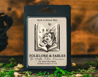 Folklore & Fables, Forest Chai Wax Melt, Dark Academia, Gift for Writer, Gothic Literature, Chai Scented, Bookish Gift, Bookish Candle