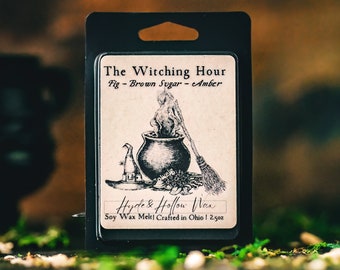 The Witching Hour, Fig & Brown Sugar, Spooky Wax Melts, Halloween Wax Melt, Witchy Candles, Gothic Decor, Spooky Fragrance, Witchy Decor