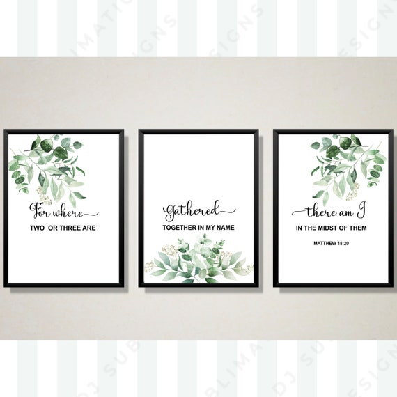 3 Bible Verse Frames Print /3verse Frame Bedroom Living Room Etsy