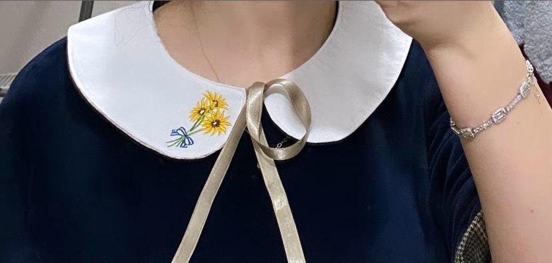 Embroidered Collar Machine Embroidery Design (digital Design) - Etsy