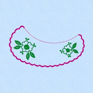 Collar machine embroidery design,digital embroidery design, instant download.