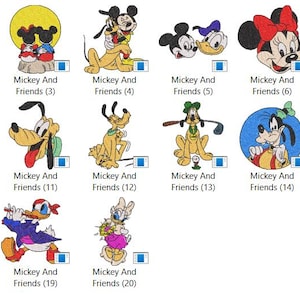 Mickey and friends machine embroidery design,Mickey and friends digital embroidery design,Mickey and friens,Digital embroidery design.