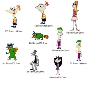 PHINEAS & FERB-Machine embroidery design,Digital embroidery design,instant download.Cartoon embroidery design.