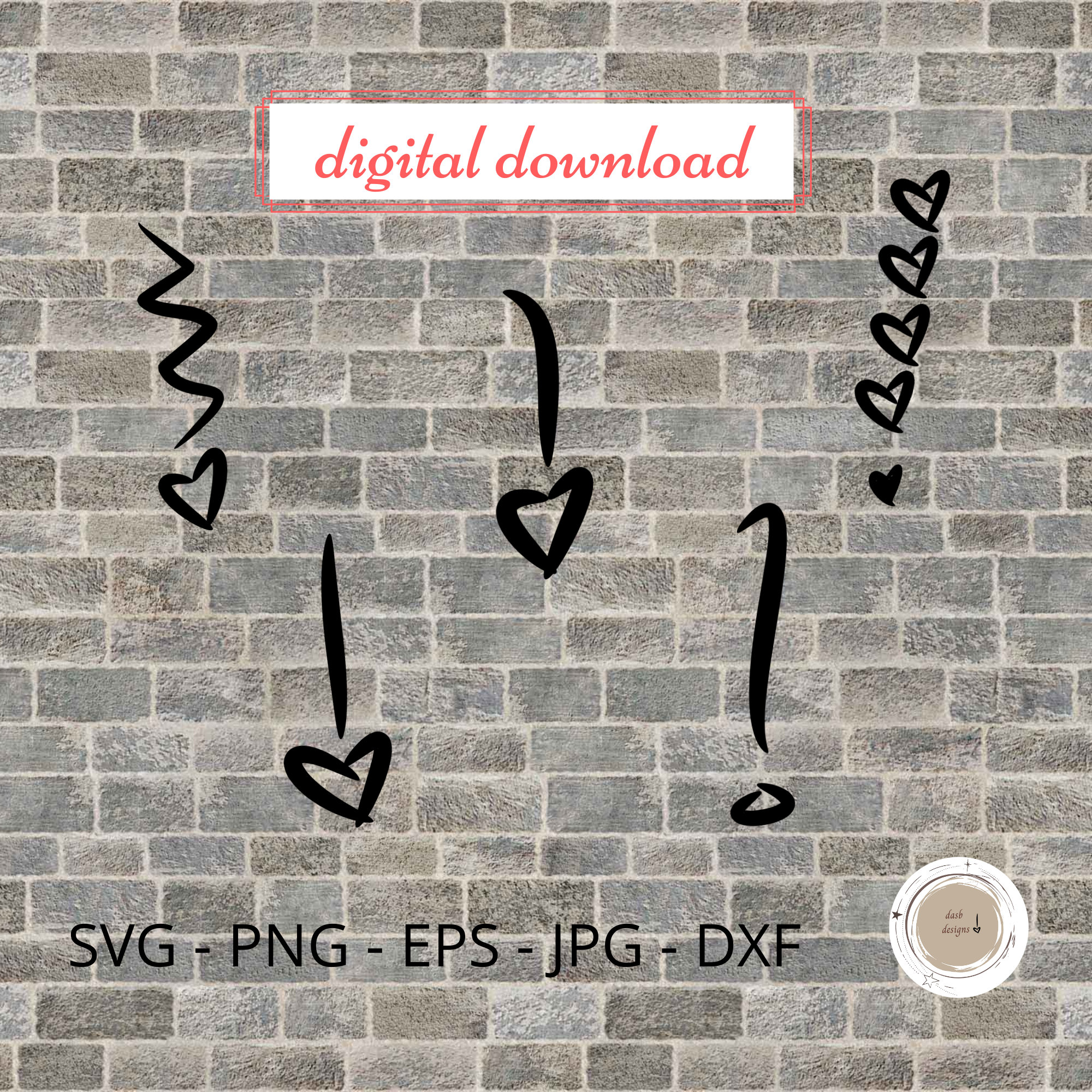 Exclamation Mark SVG, Creative Exclamations, Hearts, Instant Download