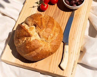 Saganaki Cheese Board - handcrafted wooden charcuterie board