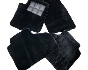 Alfombrillas para Cadillac Escalade 2015-2020 / Alfombrillas de piel de oveja negra a medida / Juego completo de lujo de 4 piezas