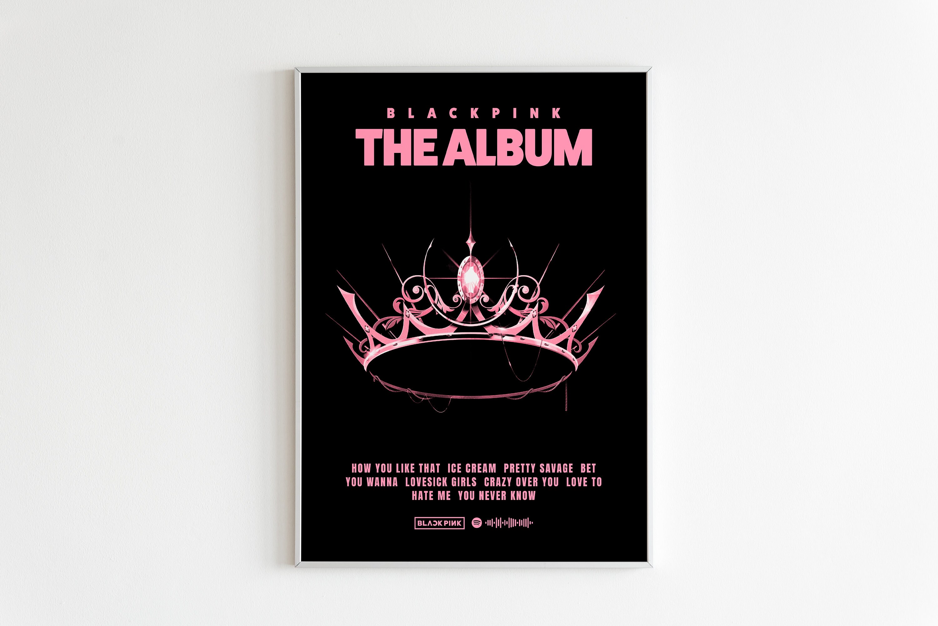 Discover Blackpink 'The Album' Album Poster | Custom Album Tracklist Premium Matte Vertical Poster