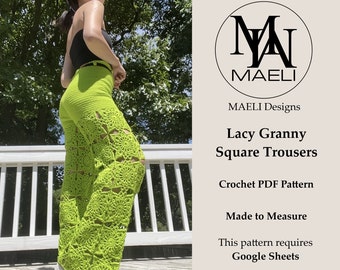 Kanten oma vierkante broek haakpatroon PDF-formaat inclusief - MAELI Designs