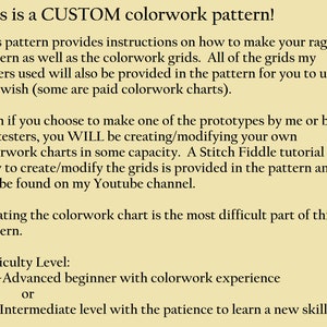 Tapestry Tee Custom Colorwork Digital T-Shirt Crochet Pattern Size Inclusive MAELI Designs image 5