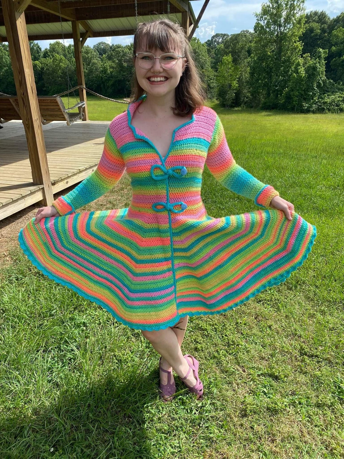 MAELI Designs Military Jacket Dress Crochet Pattern PDF Size Etsy