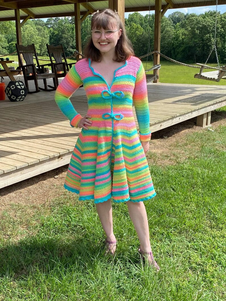 MAELI Designs Military Jacket Dress Crochet Pattern PDF Size Etsy