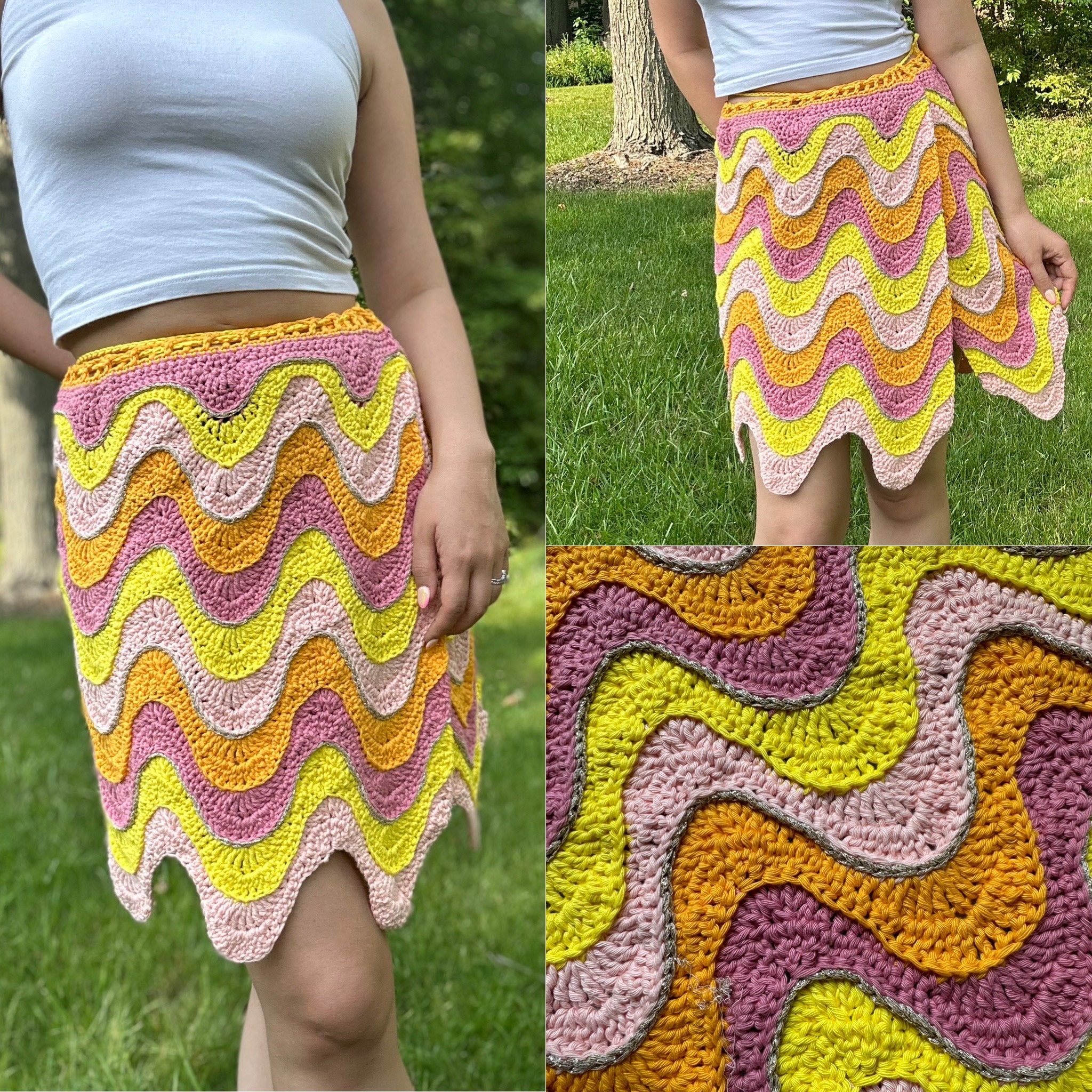 Meltdown Wrap Shorts/pants/skirt - Wavy -PDF Crochet Pattern