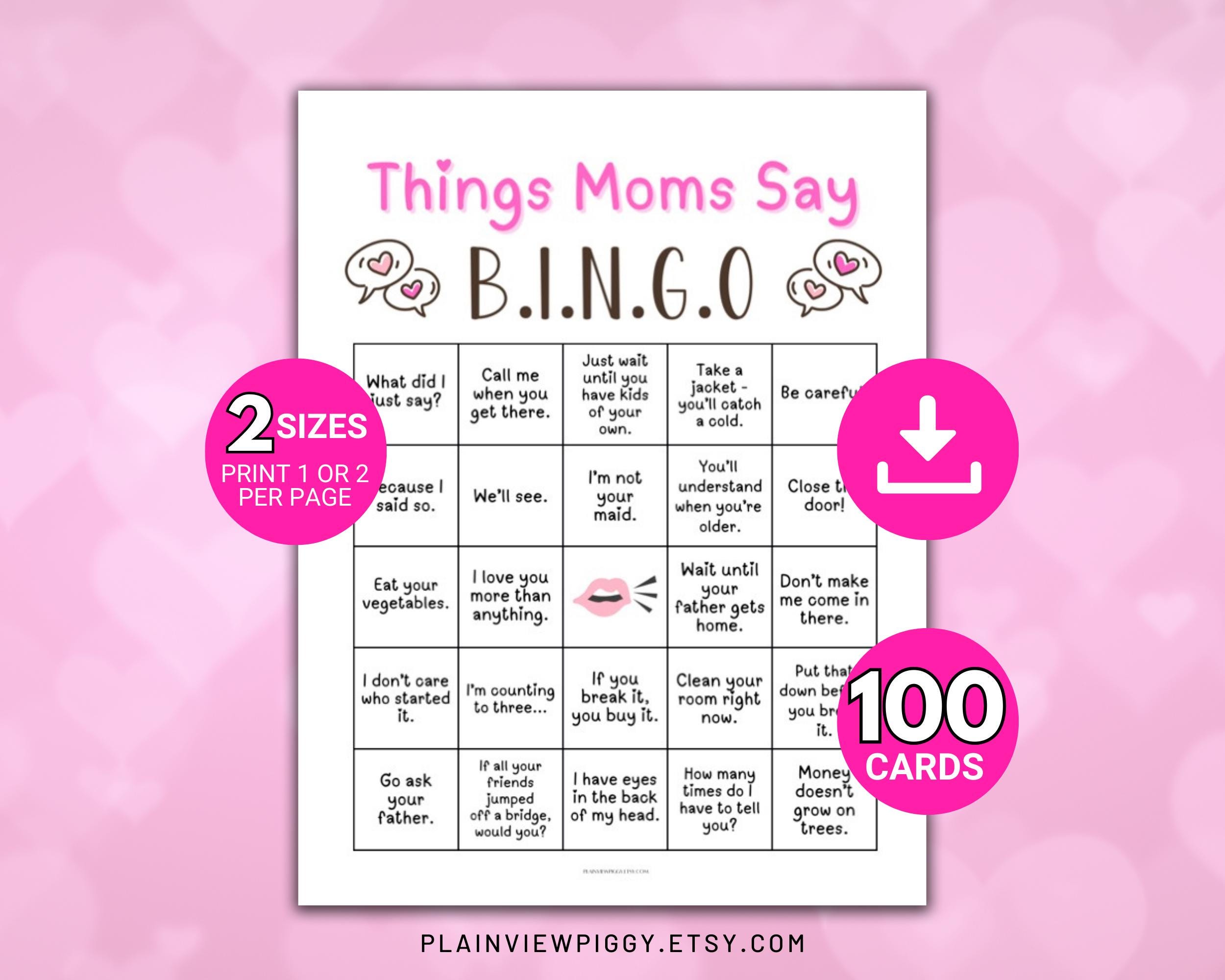 Mum Bingo - Etsy UK