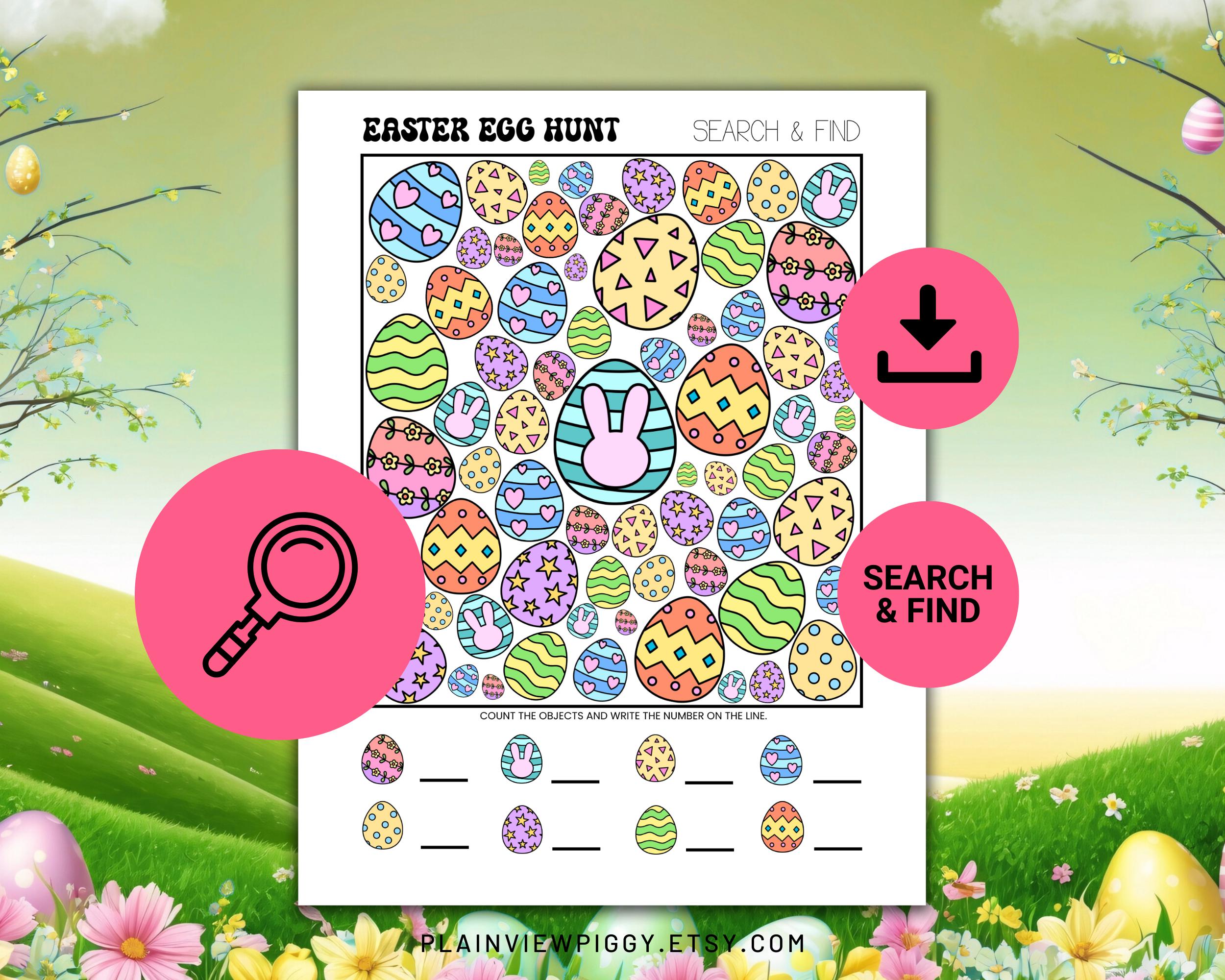 Easter Search and Find Game, Printable Easter Game, Easter Egg Hunt ...