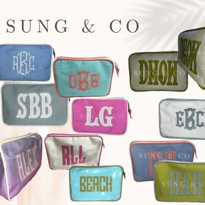 MED Personalized Toiletry Bag/Personalized Cosmetic Bag/Monogrammed Toiletry Bag/Monogrammed Makeup Bag/Embroidered Travel Bag/Custom BAG