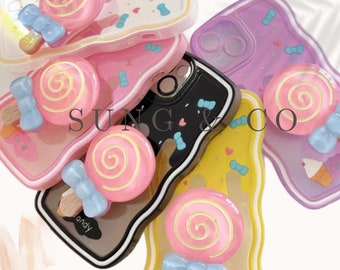 3D Lollipop Phone Holder Stand, Resin Candy Grip Accessory