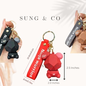 BEAR KEYCHAIN/Rubber Bear Keychain/Bag Pendant/Bag Charm/Pendant Charm/Keychain Charm/Bear Charm/Cute Keychain/Gift/Keychain Pendant/Cute